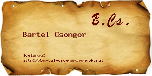 Bartel Csongor névjegykártya
